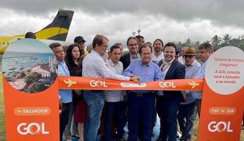  Teixeira: GOL faz voo inaugural e retoma funcionamento do Aeroporto 9 de Maio